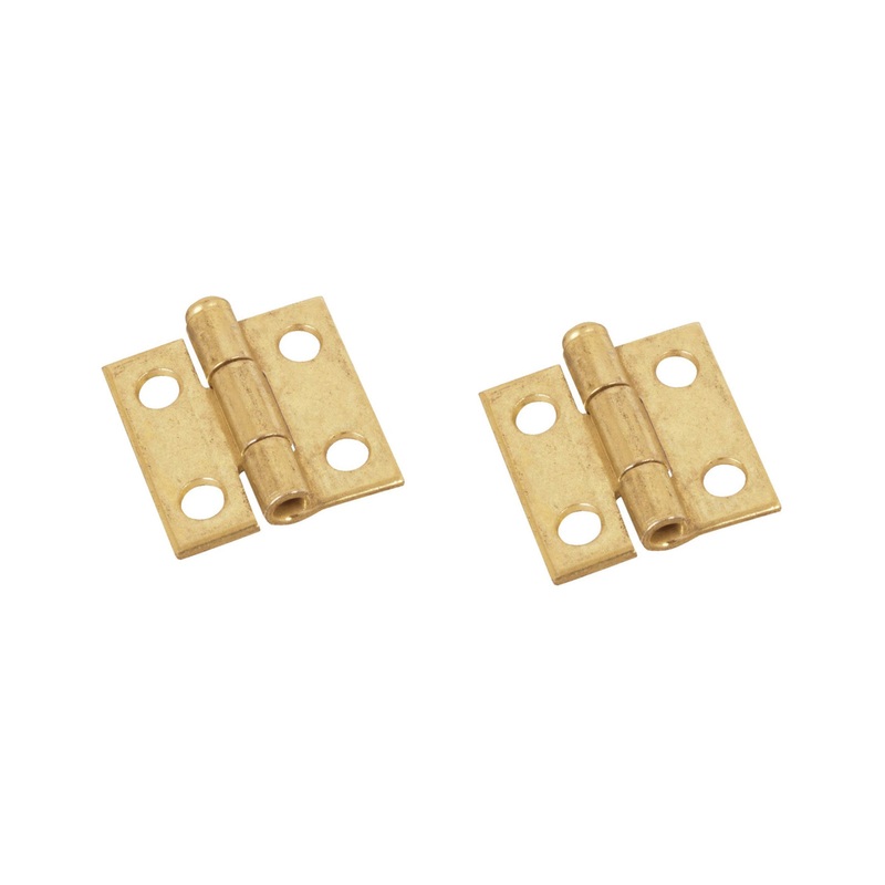 1 Brass-Plated Loose-Pin Narrow Hinges – 2 Pack