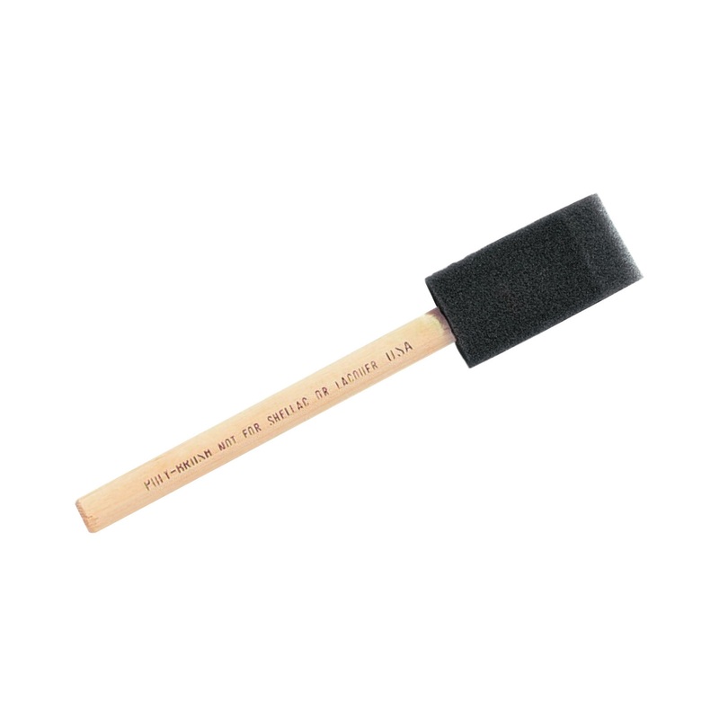 1 Poly Foam Brush with Wood Handle
