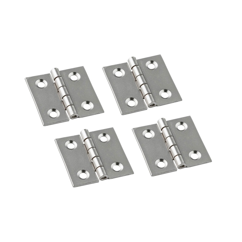 1 x 1 Satin Nickel Hinges ~ 4 Pack