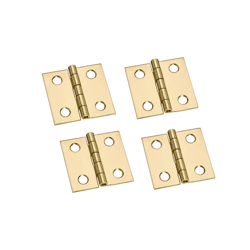 1 x 1 Solid Brass Hinges ~ 4 Pack