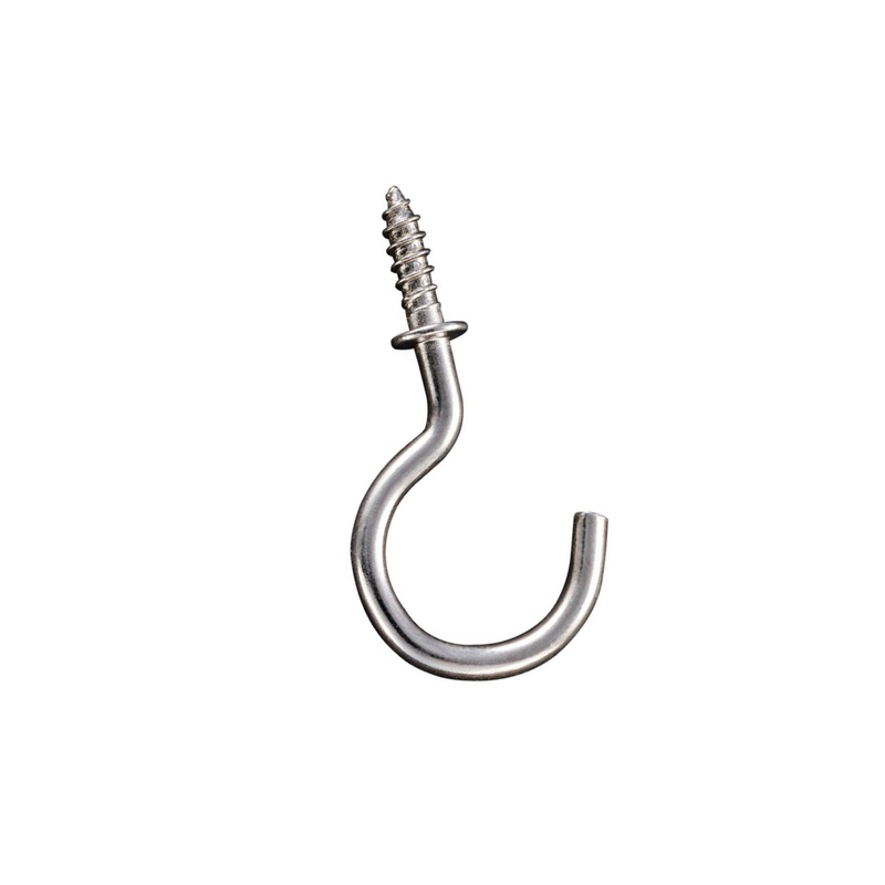 1 Nickel Finish Cup Hooks – 30 Pack