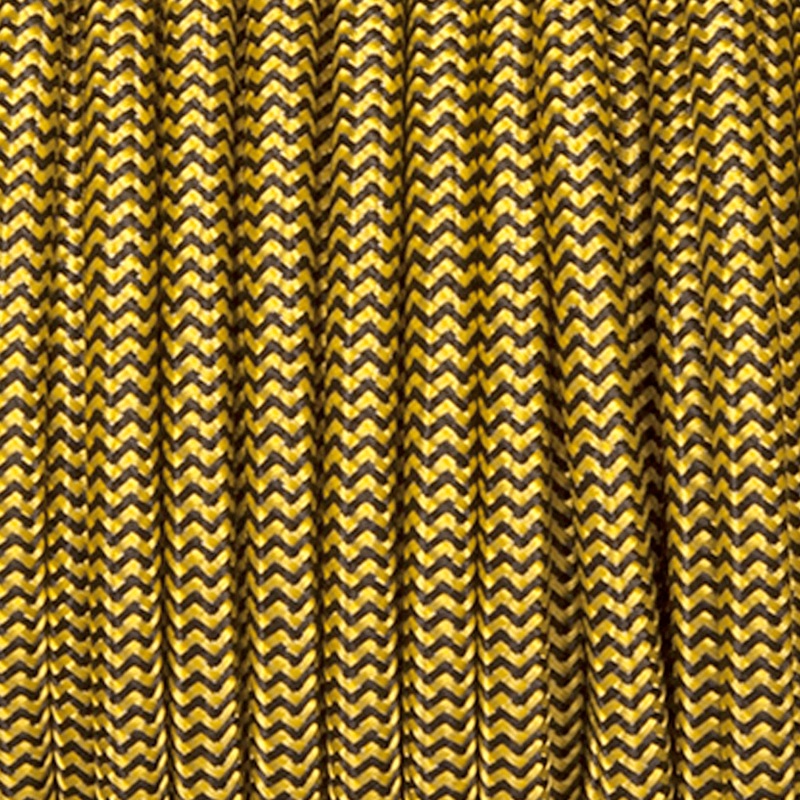 YELLOW & BLACK ZIG ZAG FABRIC CABLE