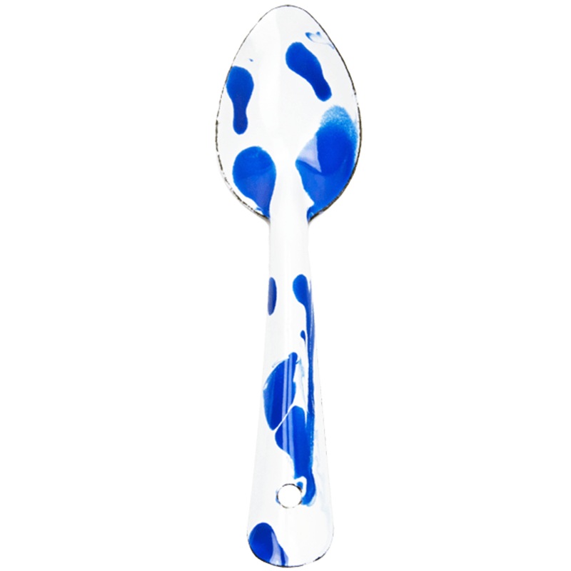 BLUE & WHITE SLIP ENAMELWARE SMALL SPOON