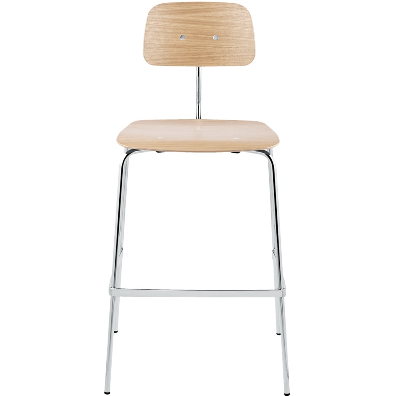 KEVI 2062 BARSTOOL OAK|FRAME BLACK|FRAME CHROME