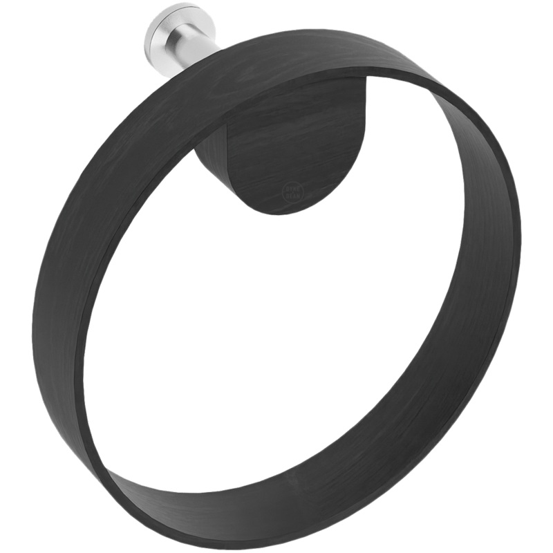 YOKU WALL TOWEL HOLDER RING DARK OAK