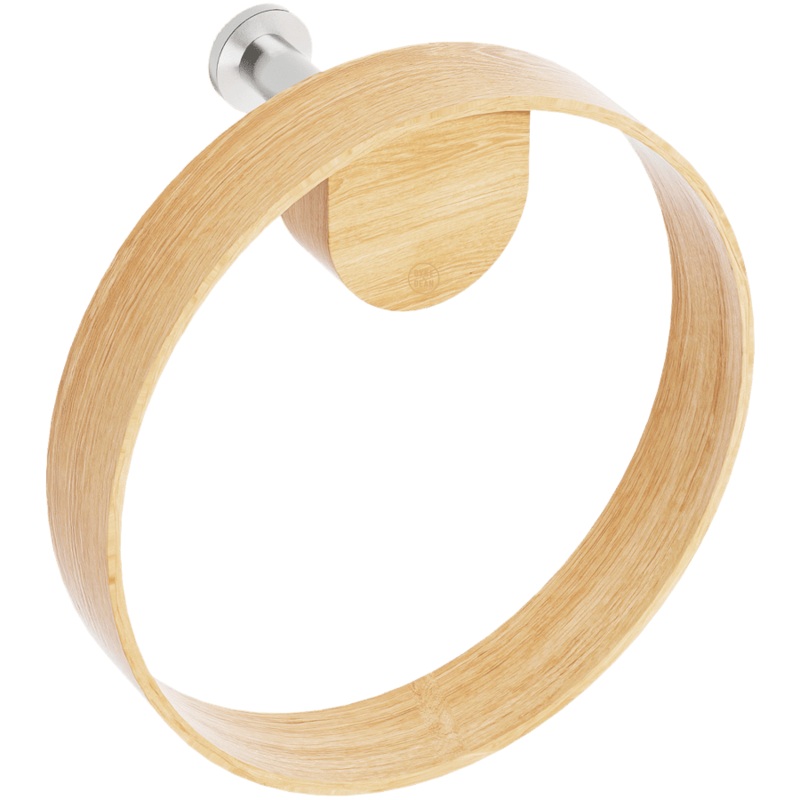 YOKU WALL TOWEL HOLDER RING NATURAL OAK