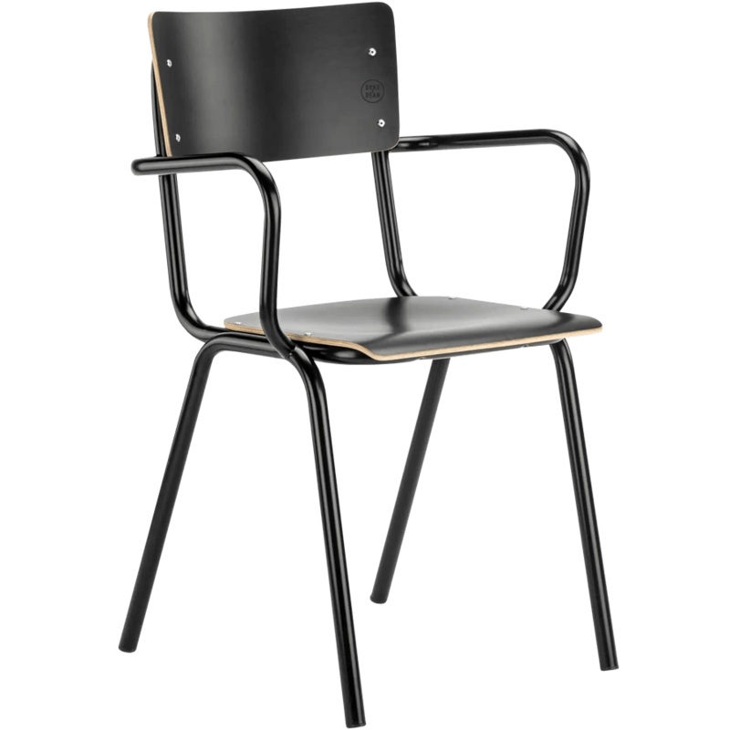 ZERO CHAIR BLACK WITH BLACK ARMS