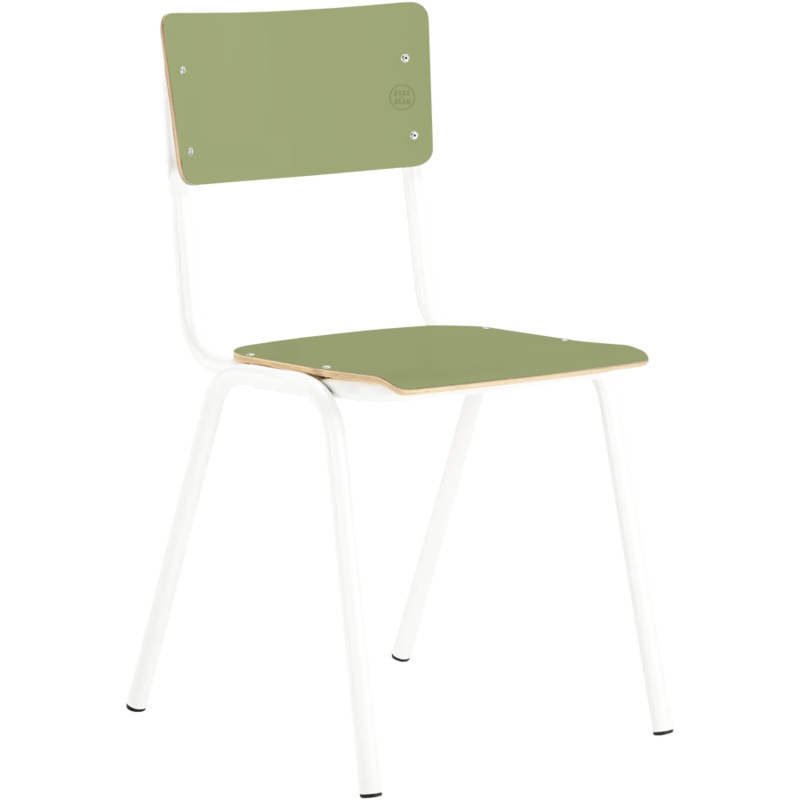 ZERO CHAIR GREEN WITH WHITE LEGS