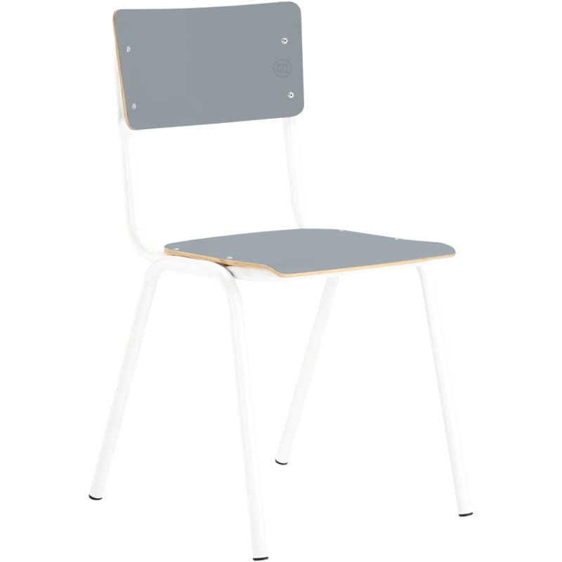 ZERO CHAIR GREY WITH WHITE LEGS