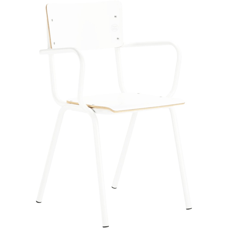 ZERO CHAIR WHITE WITH WHITE ARMS