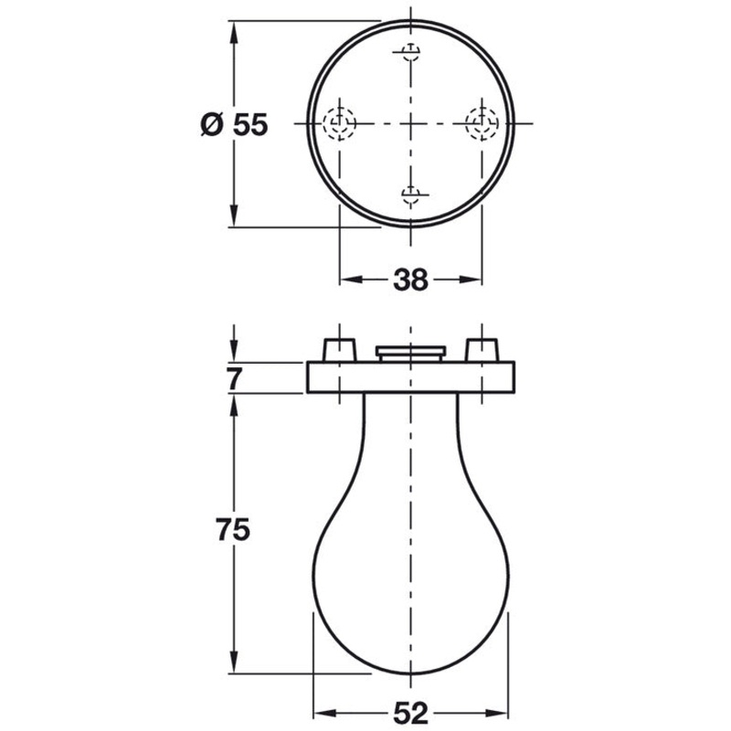 fsb-0844-door-knob-d55x75mm-alu-saa_1 FSB 0844 Door Knob D55x75mm Alu SAA