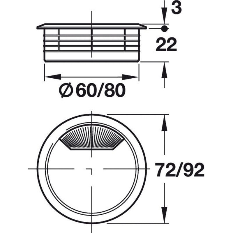 cable-outlet-2prt-d60x25mm-pl-sepia-brw_1 Cable Outlet 2prt D60x25mm Pl Sepia Brw