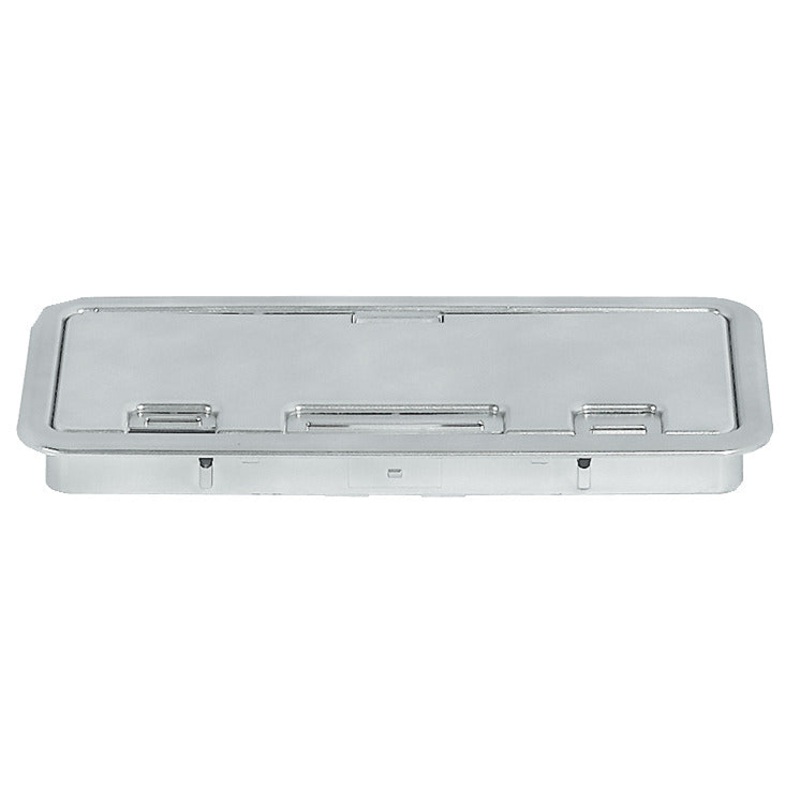 Cable Outlet Rect 98x242mm Pl Grey