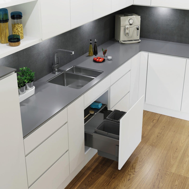 VS Envi SpaceS U/S Bin 600mm 2×7.5+15.5L