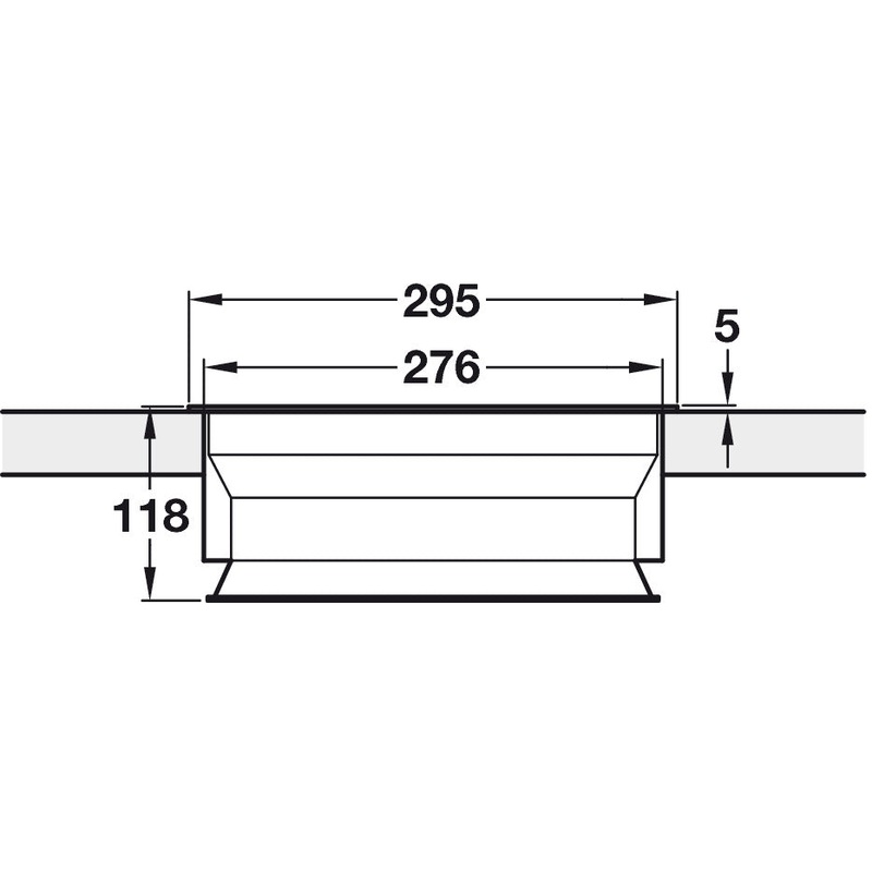 w-top-bin-holder-d276mm-pl-blk_1 W/Top Bin Holder D276mm Pl Blk