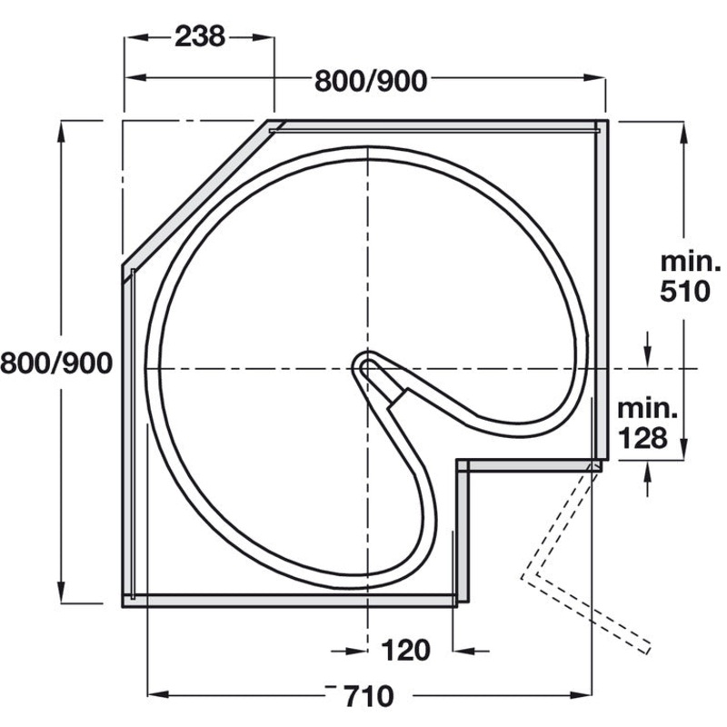 3-4-carousel-710mmd-proarc-grey-alu-rail_1 3/4 Carousel 710mmD ProArc Grey/Alu Rail