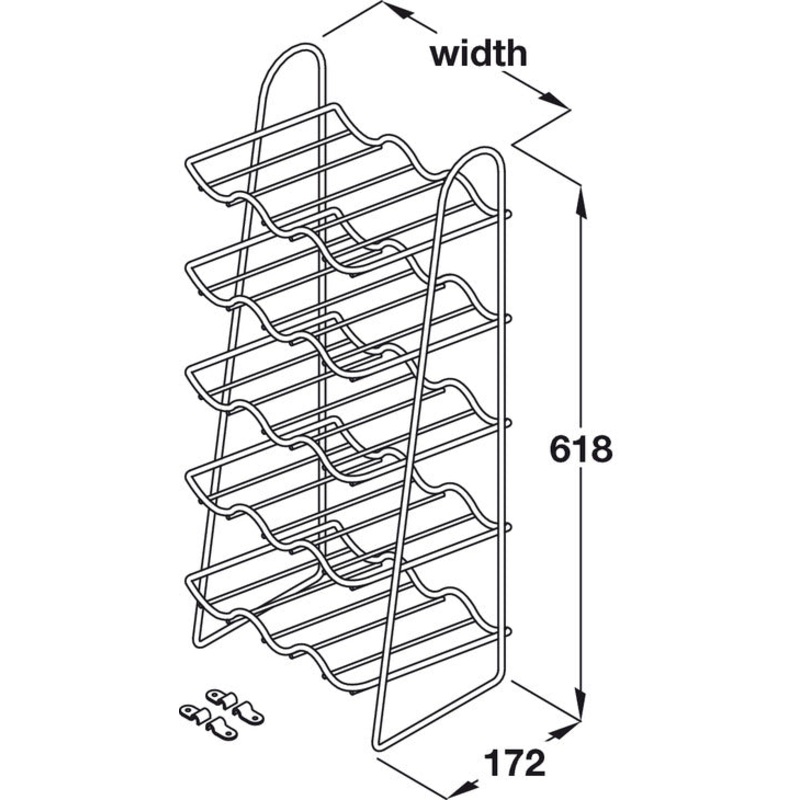 wire-wine-rack-15-bottles-300mm-chr-plt_1 Wire Wine Rack 15 Bottles 300mm Chr Plt