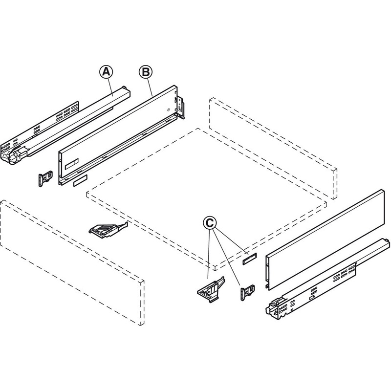 vionaro-drawer-sides-121-400mm-slv_1 Vionaro Drawer Sides 121/400mm Slv