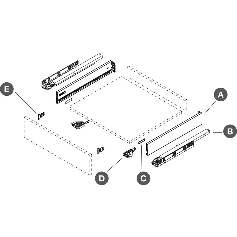vionaro-drawer-set-dynapro-121-350mm-slv_1 Vionaro Drawer Set Dynapro 121/350mm Slv