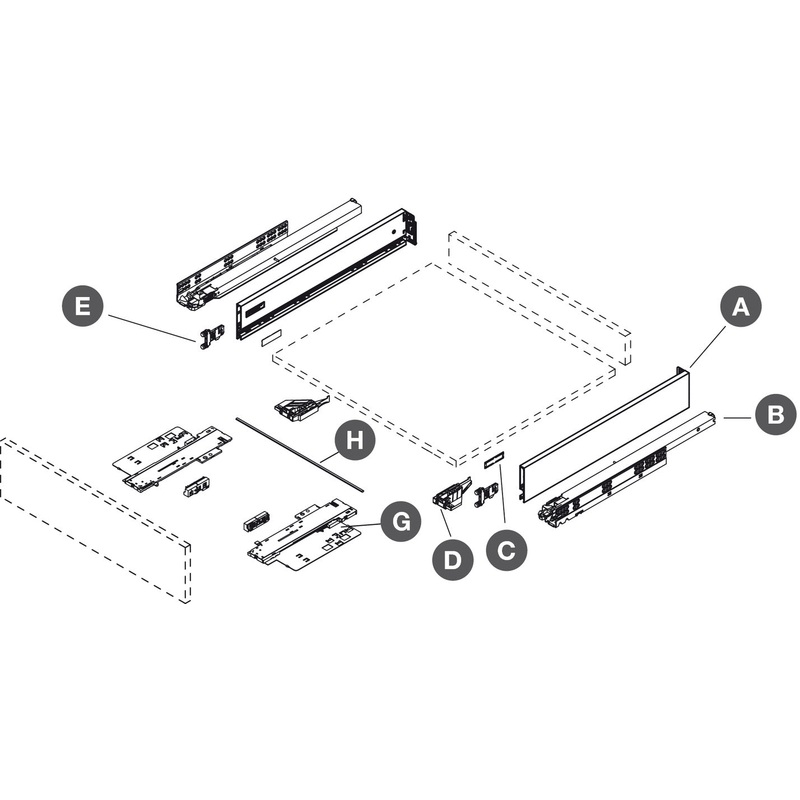 vionaro-drawer-set-tipmatic-121-450mm-slv_1 Vionaro Drawer Set Tipmatic 121/450mm Slv