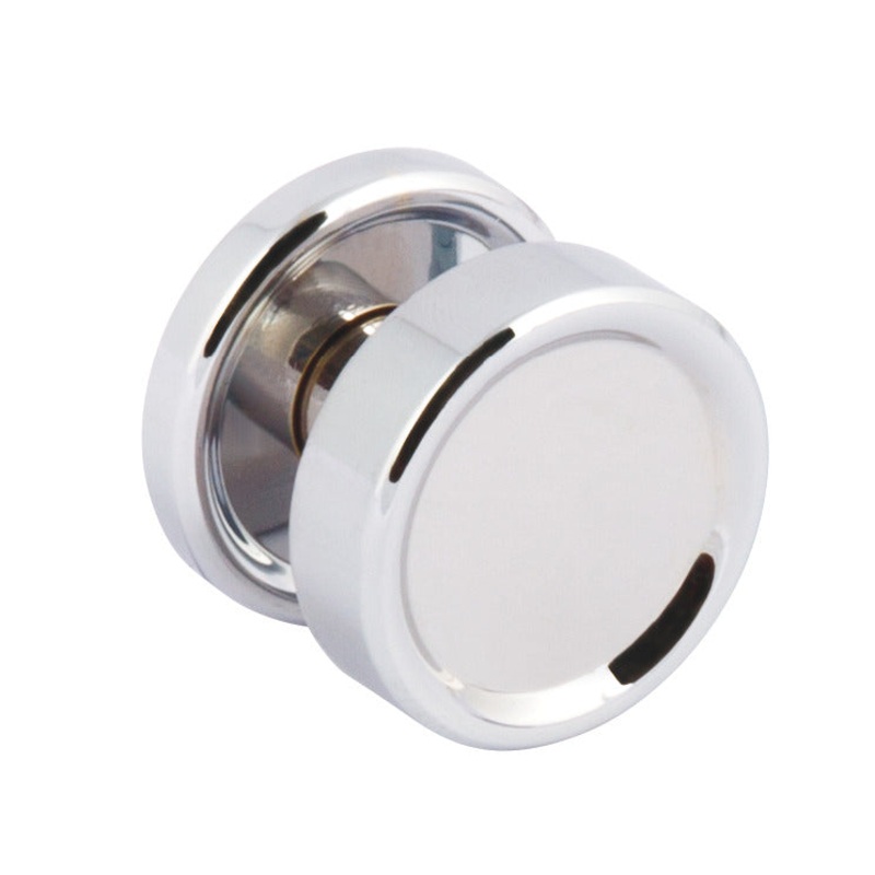Art Deco Knob Brass Pol Chrome D32x26mm