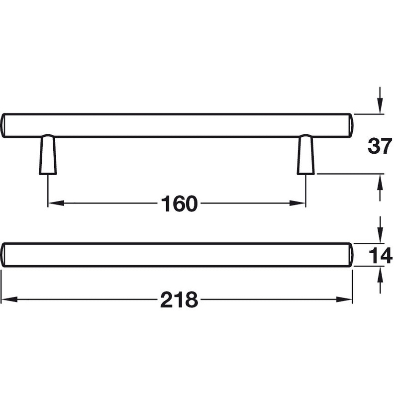 tilaa-bar-hdl-walnut-copper-160mm-cc_1 Tilaa Bar Hdl Walnut/Copper 160mm cc