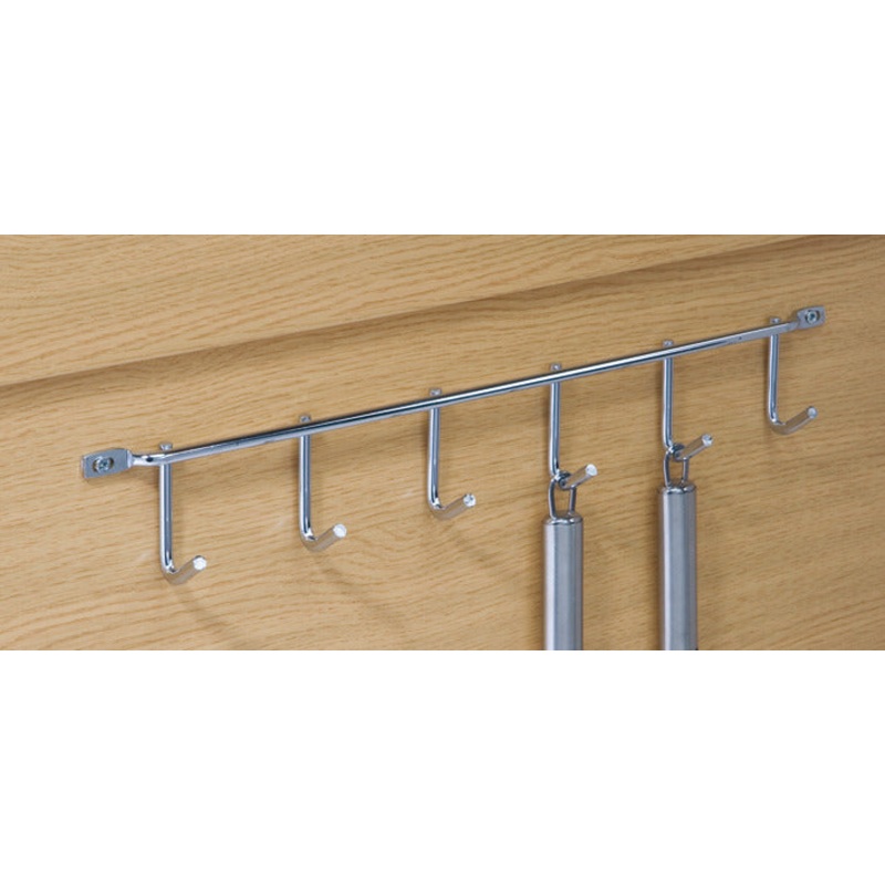 6 Hook Rack Chrome 400mm