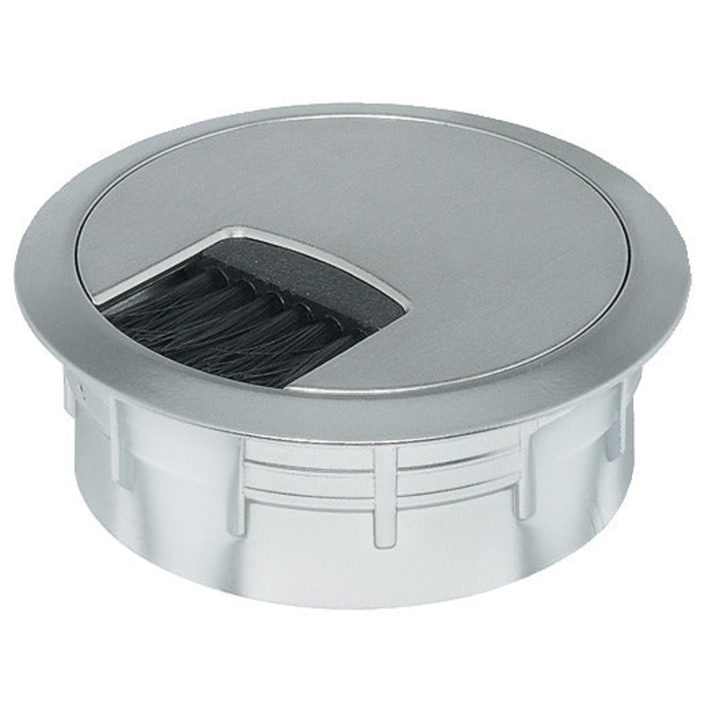 Cable Outlet 2prt D80x24mm Pl SS Col