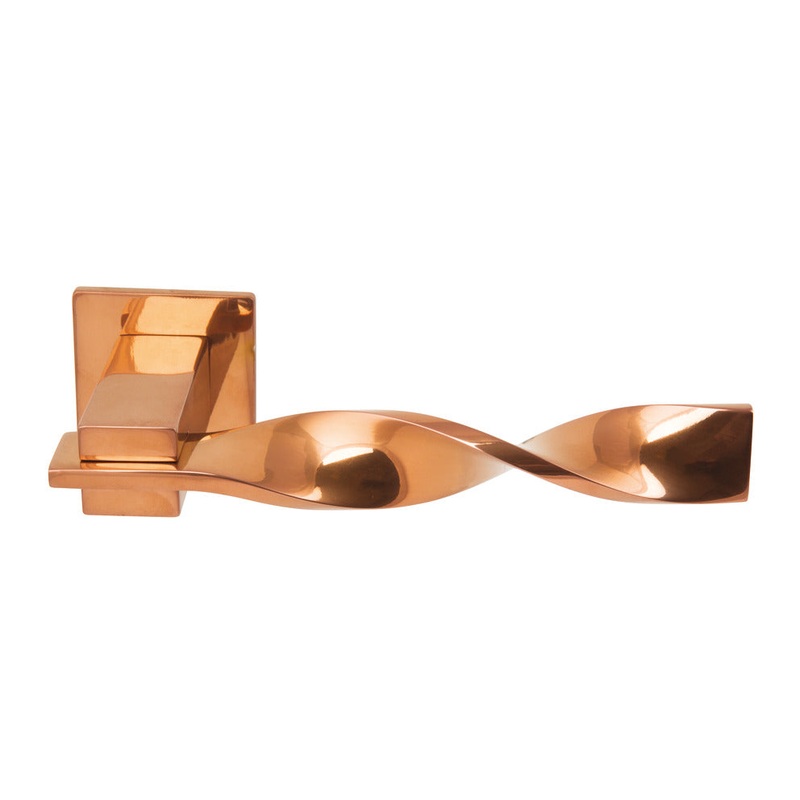 Twist Lever Hdls/Sqr Rose 316 PVD BC