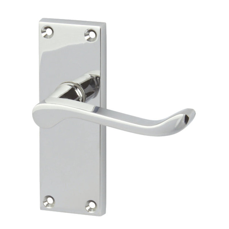 Victorian Lvr Hdls/Plt Scroll Latch EB