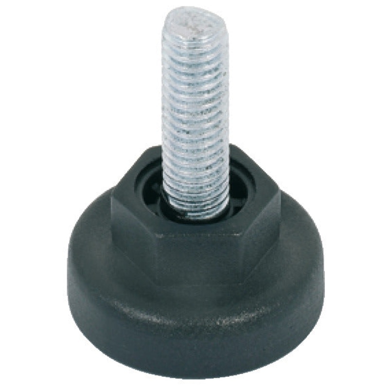 Base Leveller Pl Black M8x22mm D30x14mm