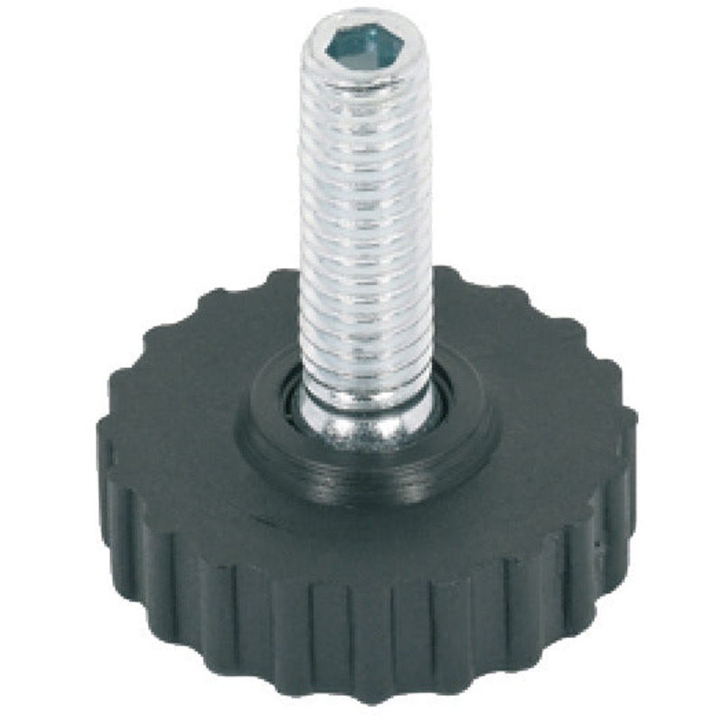 Base Leveller Pl Black M8x22mm D40x10mm