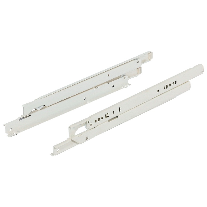 Roller Drawer Runner Base Full 50kg 350mm Wht