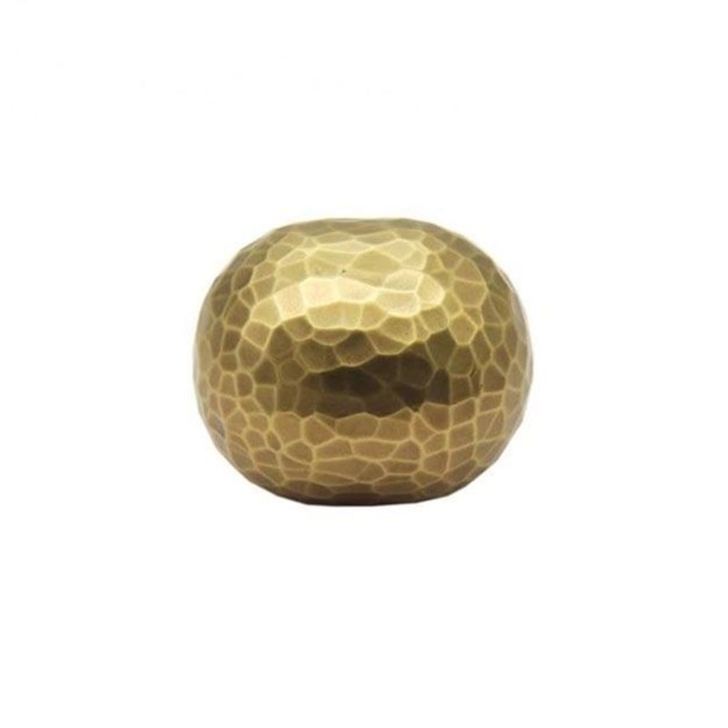 Alexander and Wilks Patrice Hammered Horizontal Oval Cupboard Knob